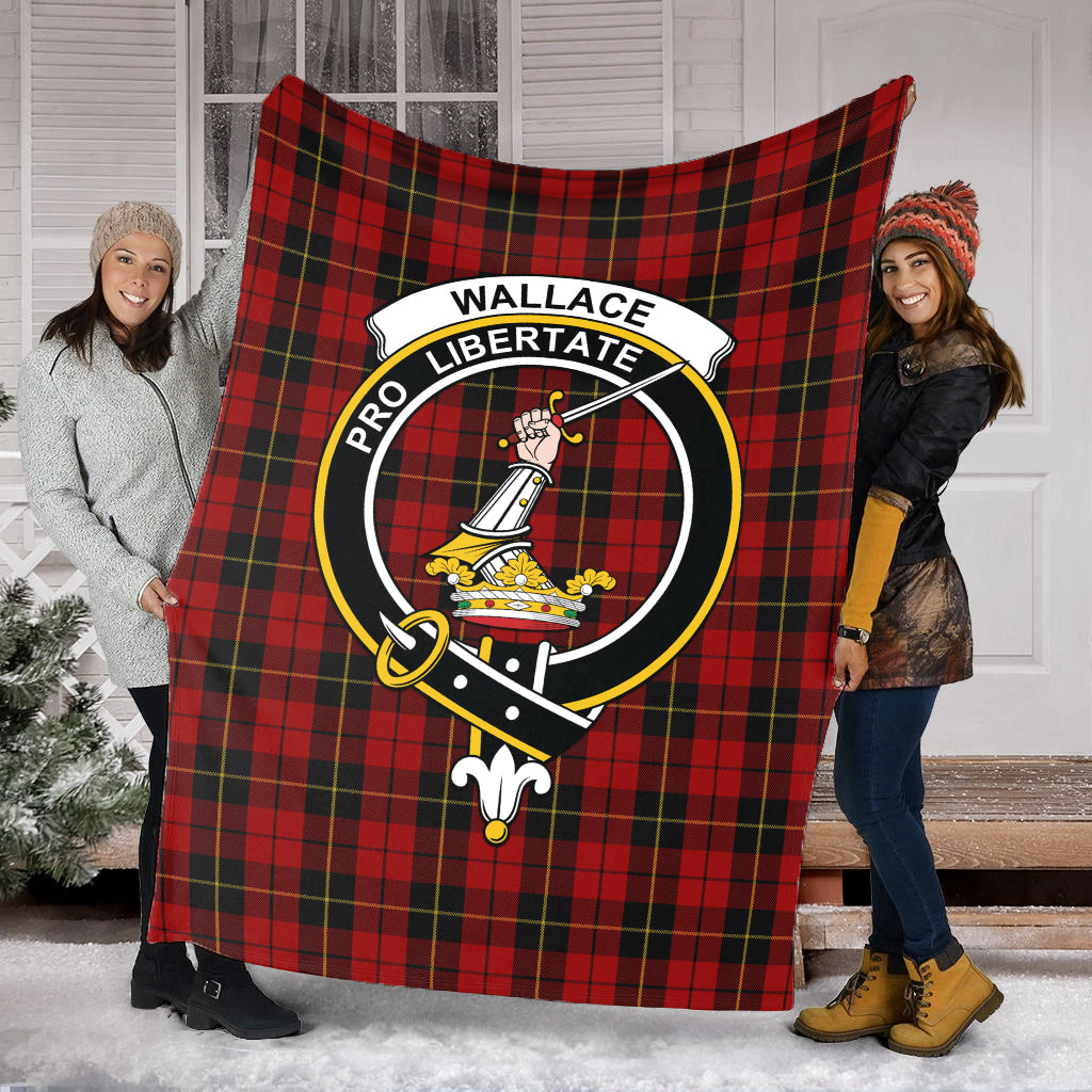 wallace-tartab-blanket-with-family-crest