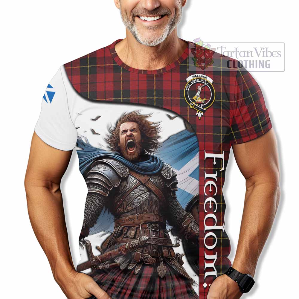 Wallace Crest Tartan T-Shirt Inspired by the Freedom of Scottish Warrior