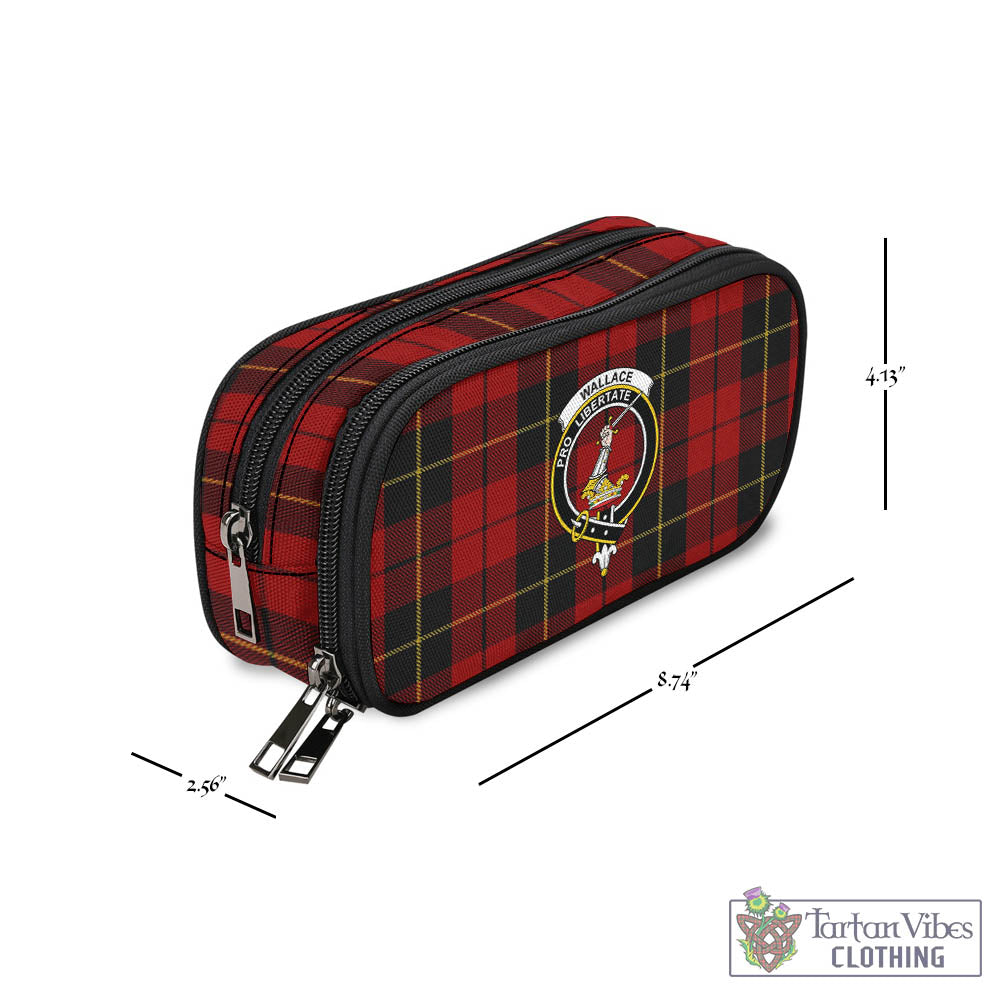 Tartan Vibes Clothing Wallace Tartan Pen and Pencil Case with Family Crest