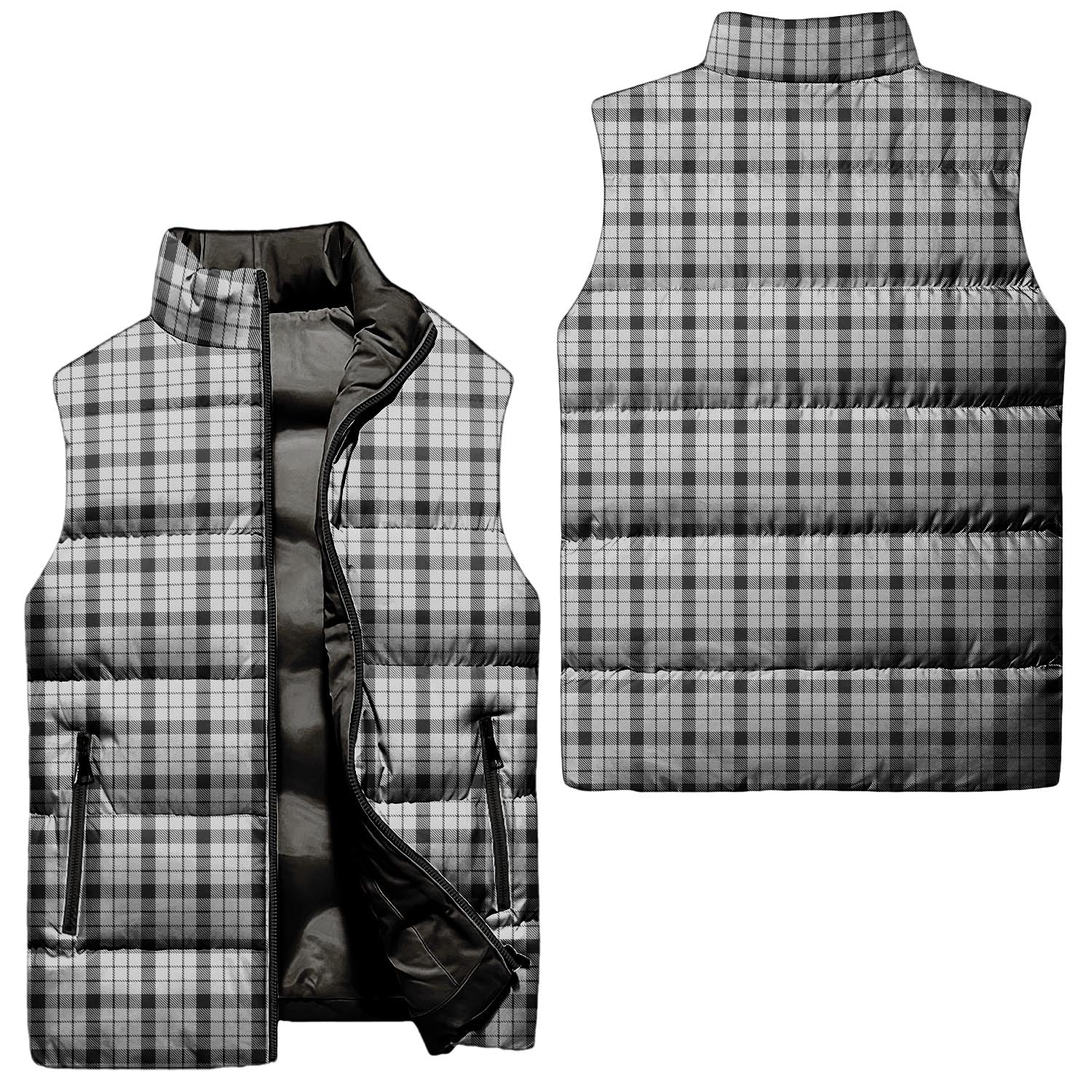 Wallace Dress Tartan Sleeveless Puffer Jacket Unisex - Tartanvibesclothing