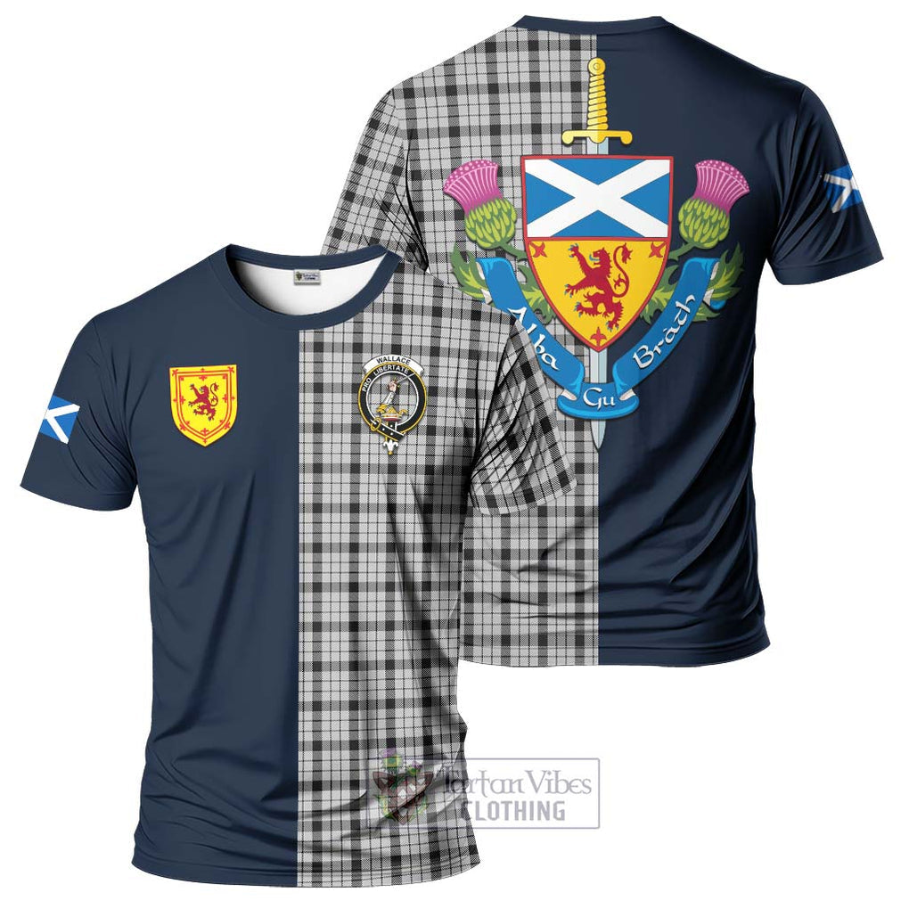 Tartan Vibes Clothing Wallace Dress Tartan T-Shirt Alba with Scottish Lion Royal Arm Half Style