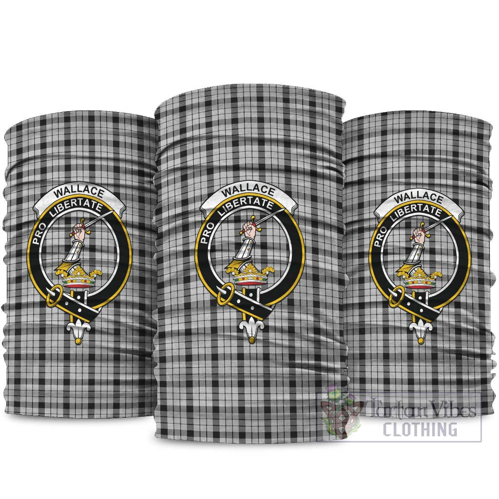 Wallace Dress Tartan Neck Gaiters, Tartan Bandanas, Tartan Head Band with Family Crest