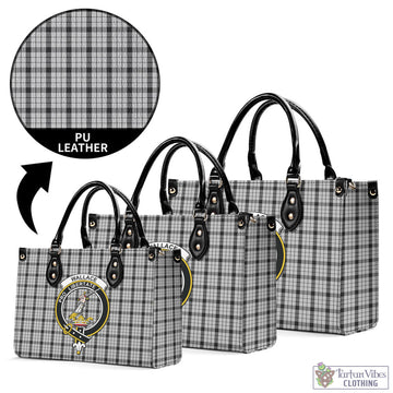 Wallace Dress Tartan Luxury Leather Handbags with Family Crest