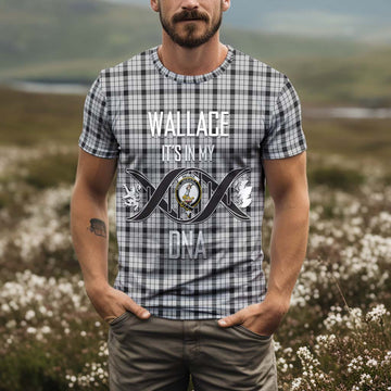 Wallace Dress Tartan T-Shirt with Family Crest DNA In Me Style