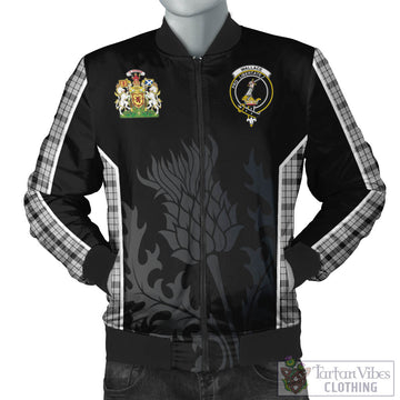 Wallace Dress Tartan Bomber Jacket with Family Crest and Scottish Thistle Vibes Sport Style