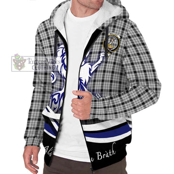 Wallace Dress Tartan Sherpa Hoodie with Alba Gu Brath Regal Lion Emblem