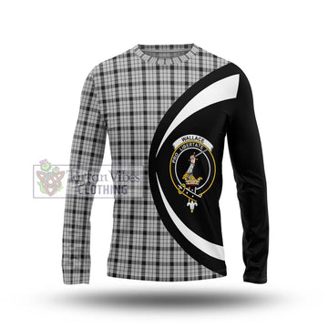 Wallace Dress Tartan Long Sleeve T-Shirt with Family Crest Circle Style