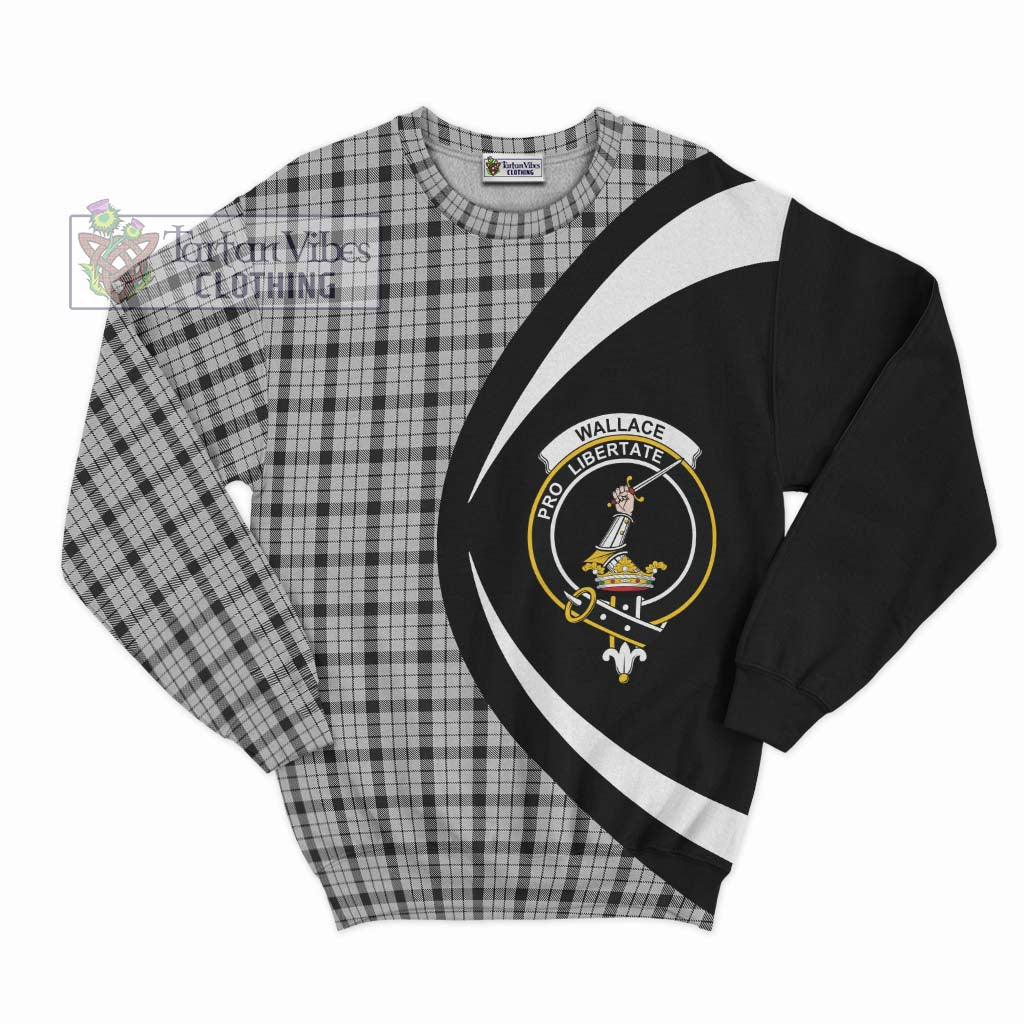 Tartan Vibes Clothing Wallace Dress Tartan Sweatshirt with Family Crest Circle Style