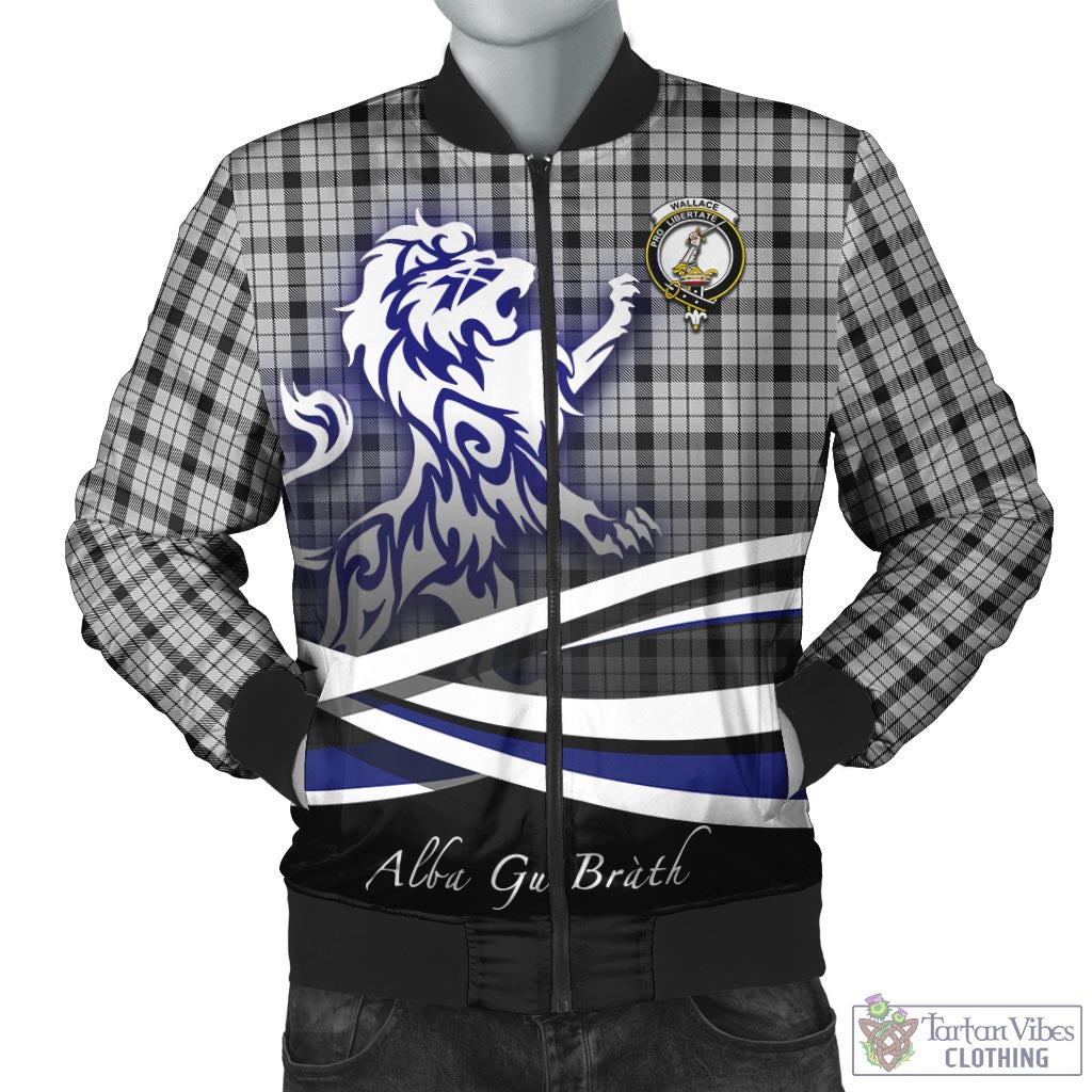 Tartan Vibes Clothing Wallace Dress Tartan Bomber Jacket with Alba Gu Brath Regal Lion Emblem