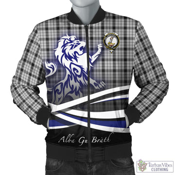 Wallace Dress Tartan Bomber Jacket with Alba Gu Brath Regal Lion Emblem