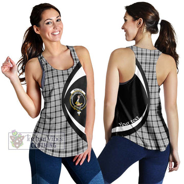 Wallace Dress Tartan Women's Racerback Tanks with Family Crest Circle Style