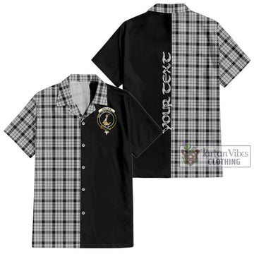 Wallace Dress Tartan Short Sleeve Button Shirt with Family Crest and Half Of Me Style