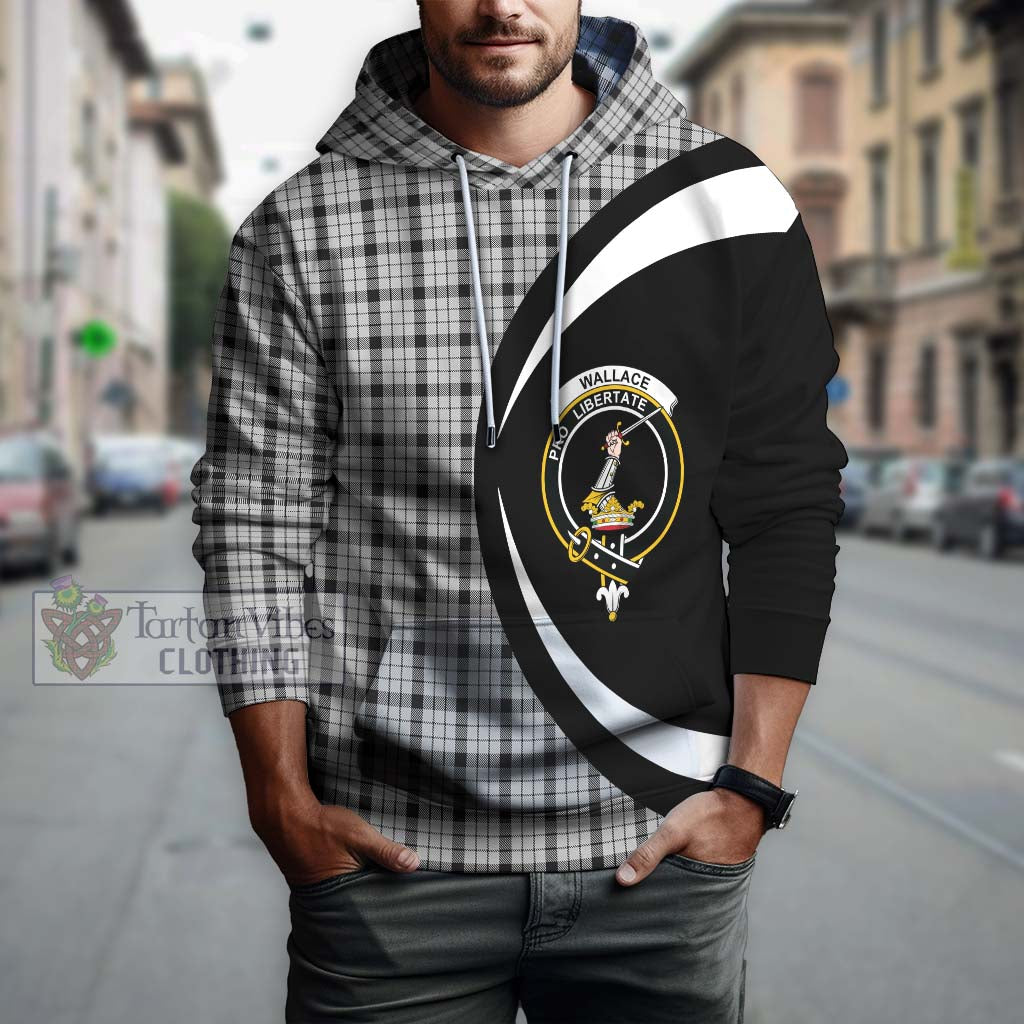 Wallace Dress Tartan Hoodie with Family Crest Circle Style Zip Hoodie - Tartan Vibes Clothing