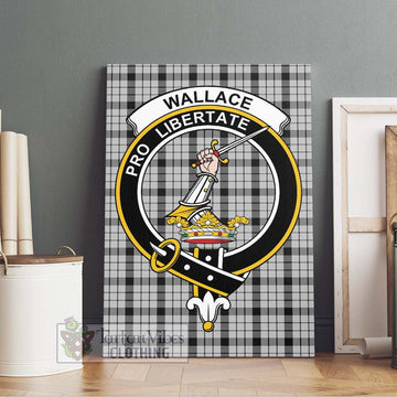 Wallace Dress Tartan Canvas Print Wall Art with Family Crest