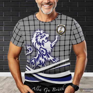 Wallace Dress Tartan T-Shirt with Alba Gu Brath Regal Lion Emblem