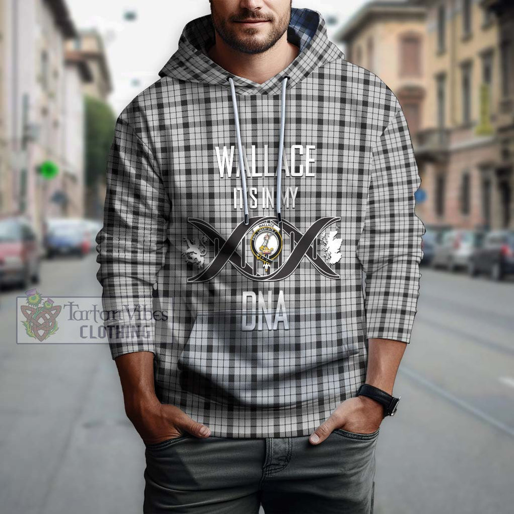 Wallace Dress Tartan Hoodie with Family Crest DNA In Me Style Pullover Hoodie - Tartanvibesclothing Shop