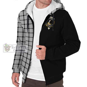 Wallace Dress Tartan Sherpa Hoodie with Family Crest and Half Of Me Style