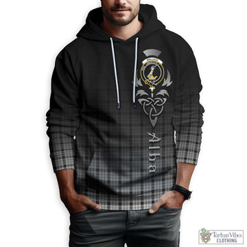 Wallace Dress Tartan Hoodie Featuring Alba Gu Brath Family Crest Celtic Inspired