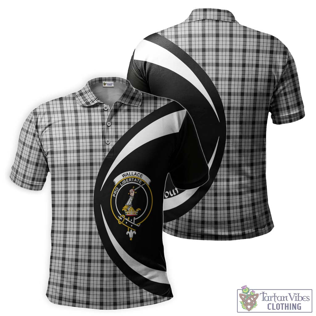 Wallace Dress Tartan Men's Polo Shirt with Family Crest Circle Style Kid - Tartan Vibes Clothing