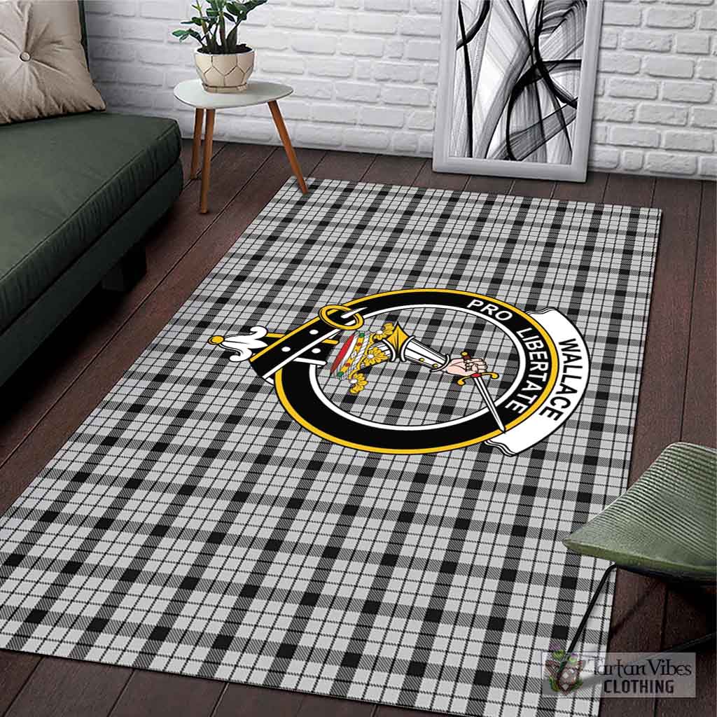 Tartan Vibes Clothing Wallace Dress Tartan Area Rug with Family Crest