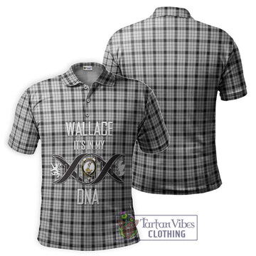 Wallace Dress Tartan Polo Shirt with Family Crest DNA In Me Style