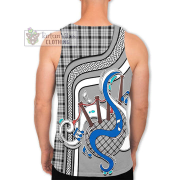 Wallace Dress Tartan Men's Tank Top with Epic Bagpipe Style