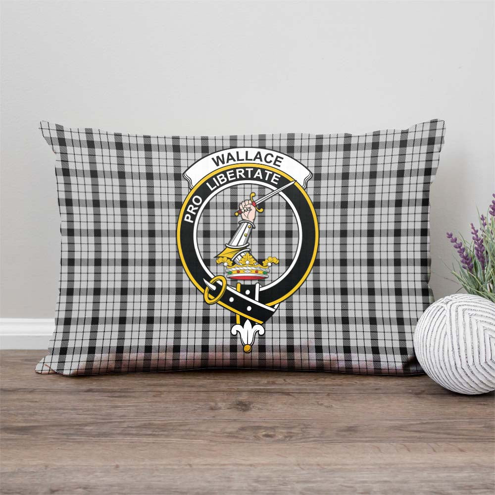 Wallace Dress Tartan Pillow Cover with Family Crest Rectangle Pillow Cover - Tartanvibesclothing