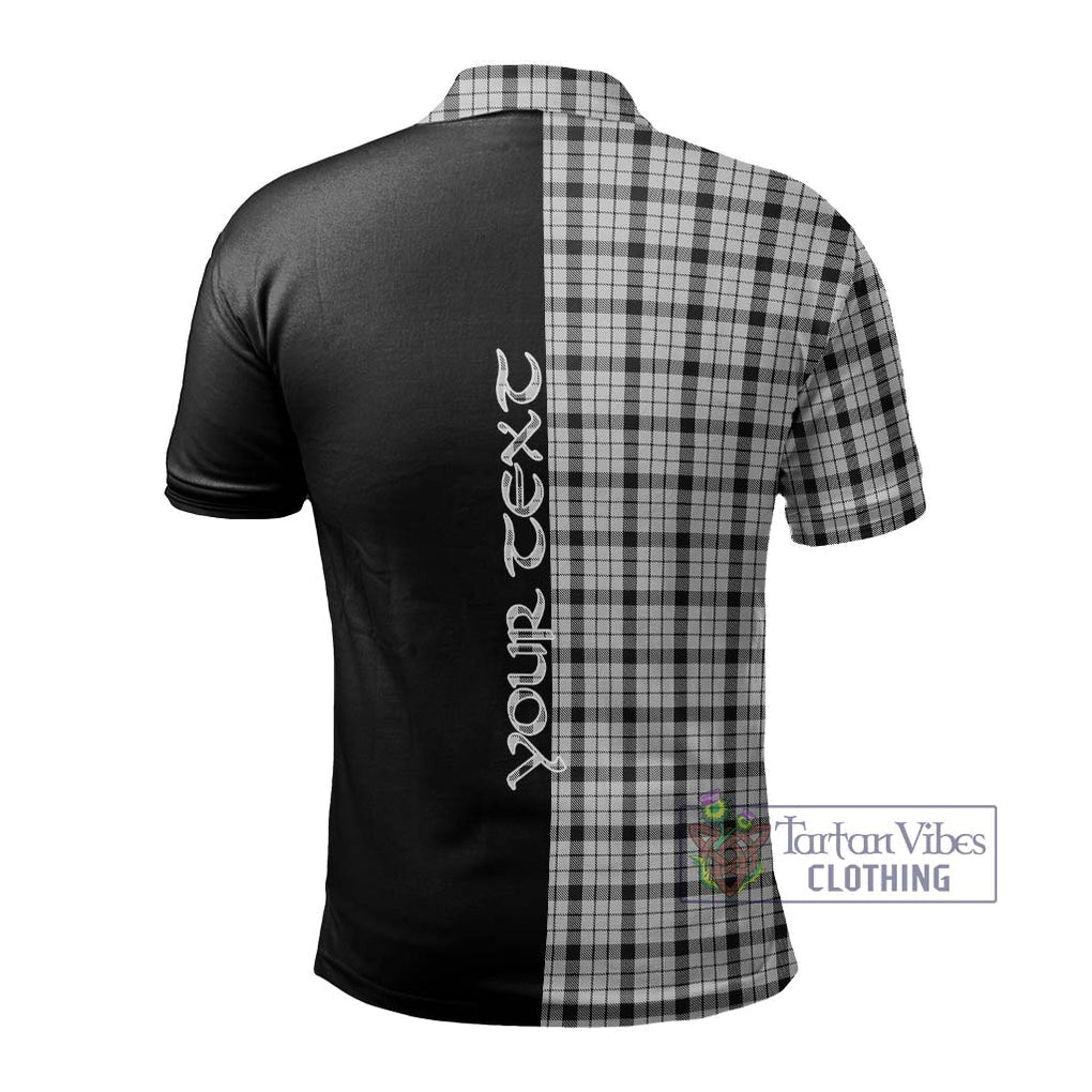 Wallace Dress Tartan Polo Shirt with Family Crest and Half Of Me Style - Tartanvibesclothing Shop