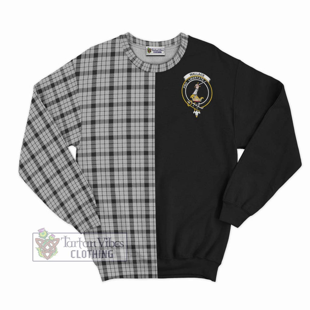 Wallace Dress Tartan Sweatshirt with Family Crest and Half Of Me Style - Tartanvibesclothing Shop