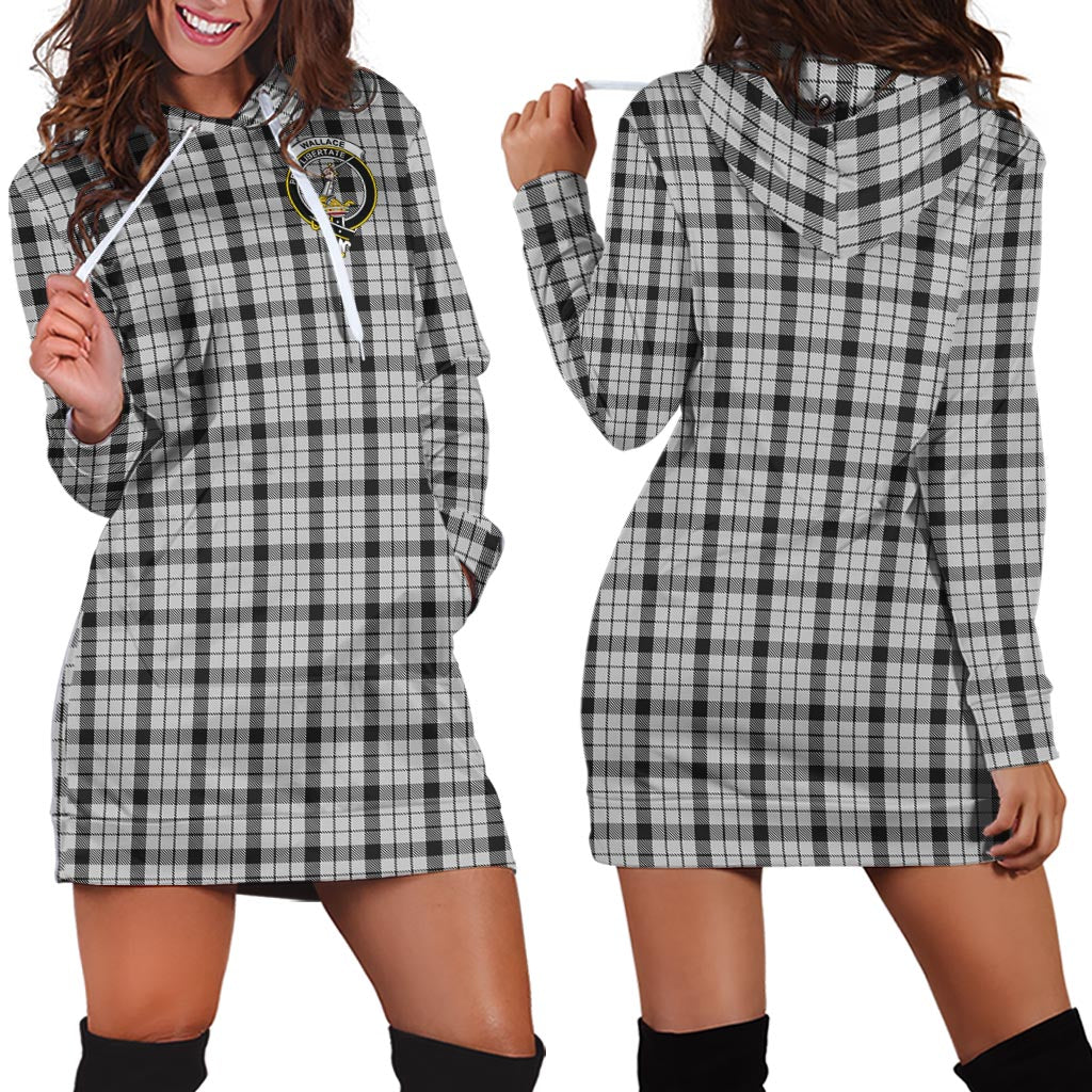 Wallace Dress Tartan Hoodie Dress with Family Crest - Tartan Vibes Clothing