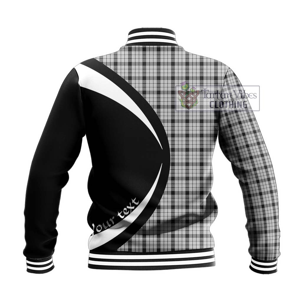 Wallace Dress Tartan Baseball Jacket with Family Crest Circle Style - Tartan Vibes Clothing