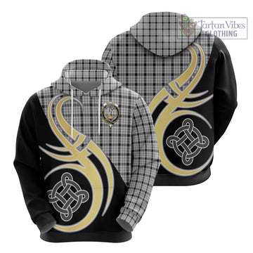 Wallace Dress Tartan Hoodie with Family Crest and Celtic Symbol Style