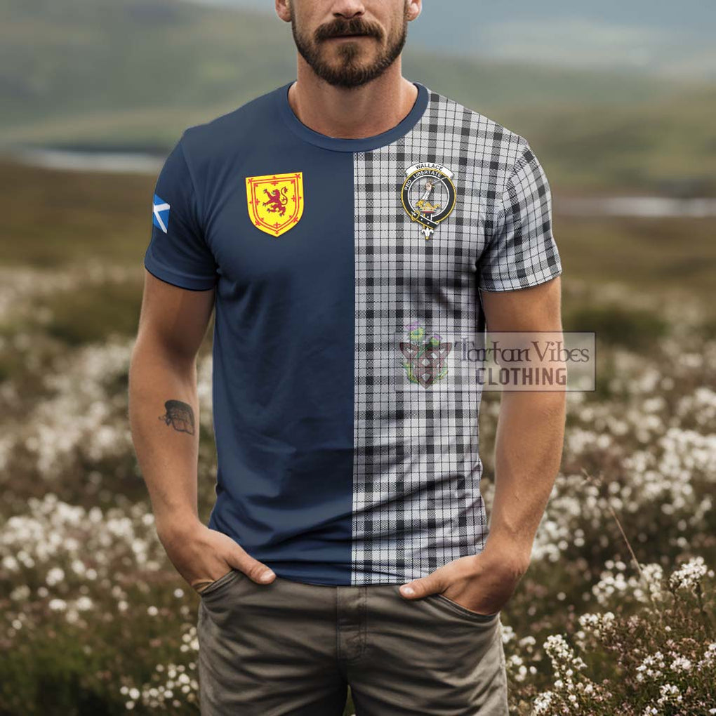 Tartan Vibes Clothing Wallace Dress Tartan T-Shirt Alba with Scottish Lion Royal Arm Half Style