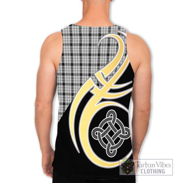 Wallace Dress Tartan Men's Tank Top with Family Crest and Celtic Symbol Style