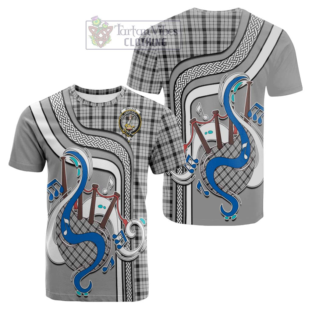 Tartan Vibes Clothing Wallace Dress Tartan Cotton T-shirt with Epic Bagpipe Style