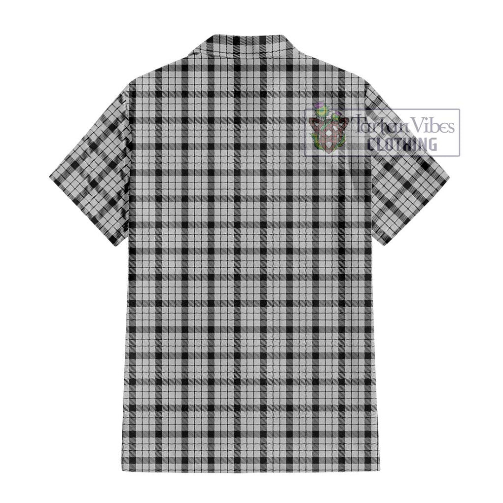 Wallace Dress Tartan Short Sleeve Button Shirt with Family Crest DNA In Me Style - Tartanvibesclothing Shop