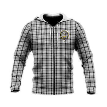 Wallace Dress Tartan Knitted Hoodie with Family Crest