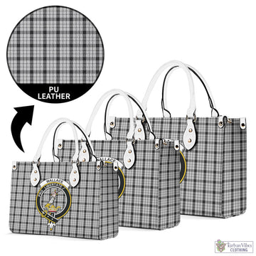 Wallace Dress Tartan Luxury Leather Handbags with Family Crest