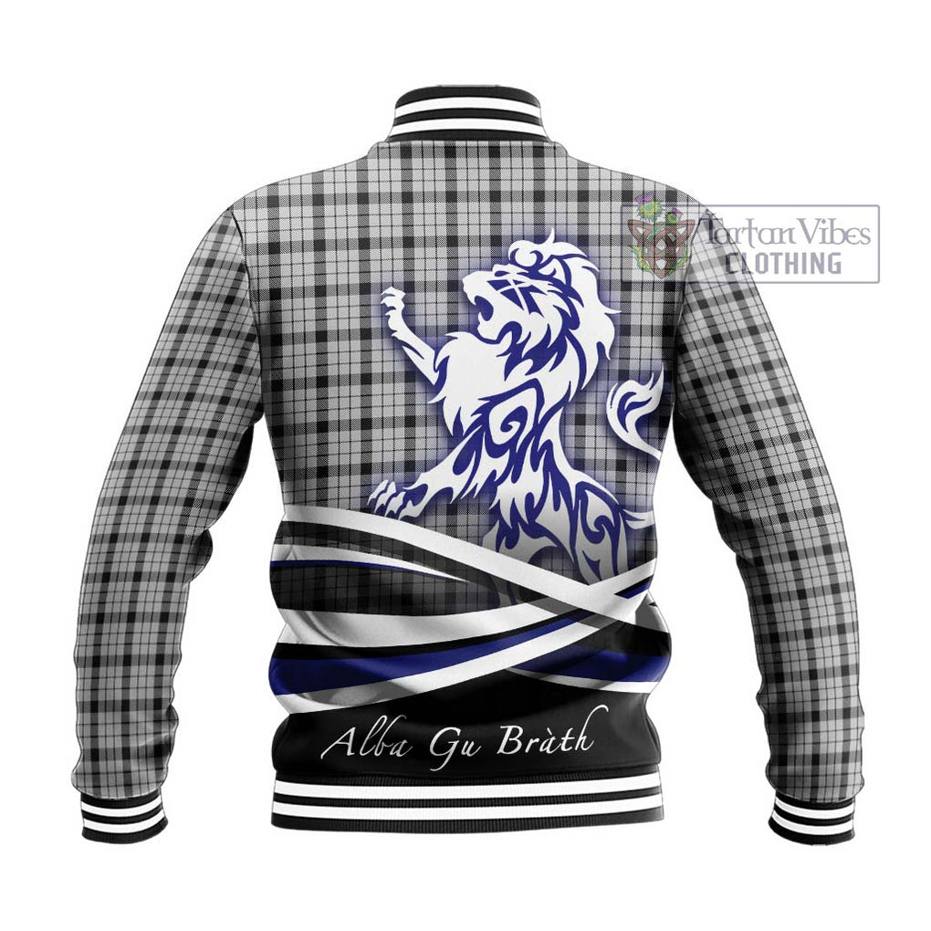 Wallace Dress Tartan Baseball Jacket with Alba Gu Brath Regal Lion Emblem - Tartanvibesclothing Shop