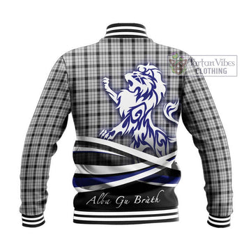 Wallace Dress Tartan Baseball Jacket with Alba Gu Brath Regal Lion Emblem