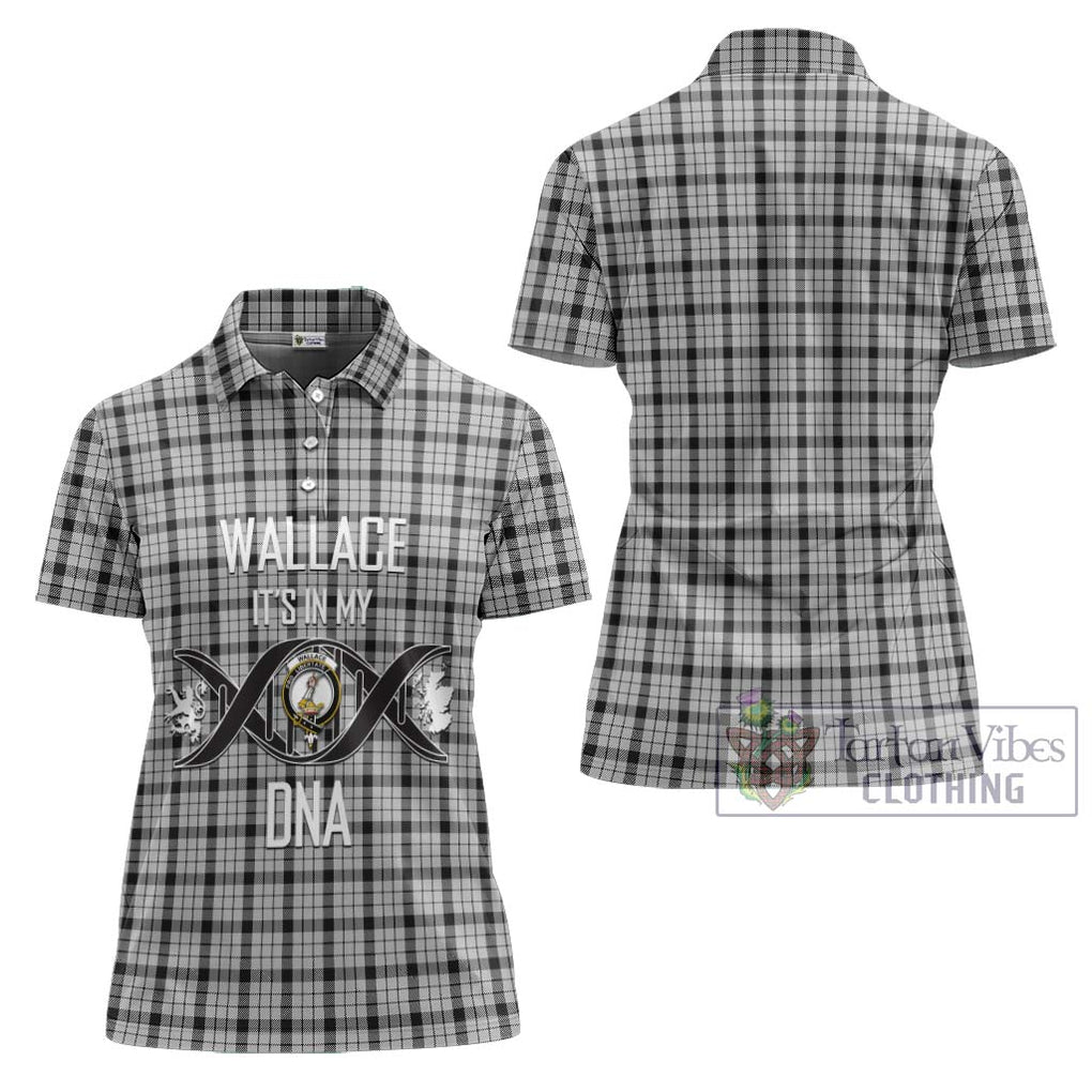 Wallace Dress Tartan Women's Polo Shirt with Family Crest DNA In Me Style - Tartanvibesclothing Shop