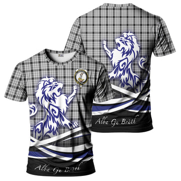 Wallace Dress Tartan T-Shirt with Alba Gu Brath Regal Lion Emblem