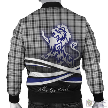 Wallace Dress Tartan Bomber Jacket with Alba Gu Brath Regal Lion Emblem