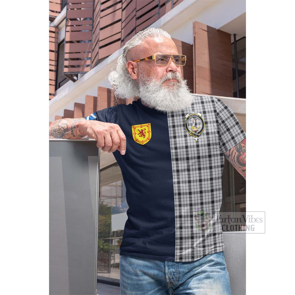 Tartan Vibes Clothing Wallace Dress Tartan Cotton T-shirt with Scottish Lion Royal Arm Half Style