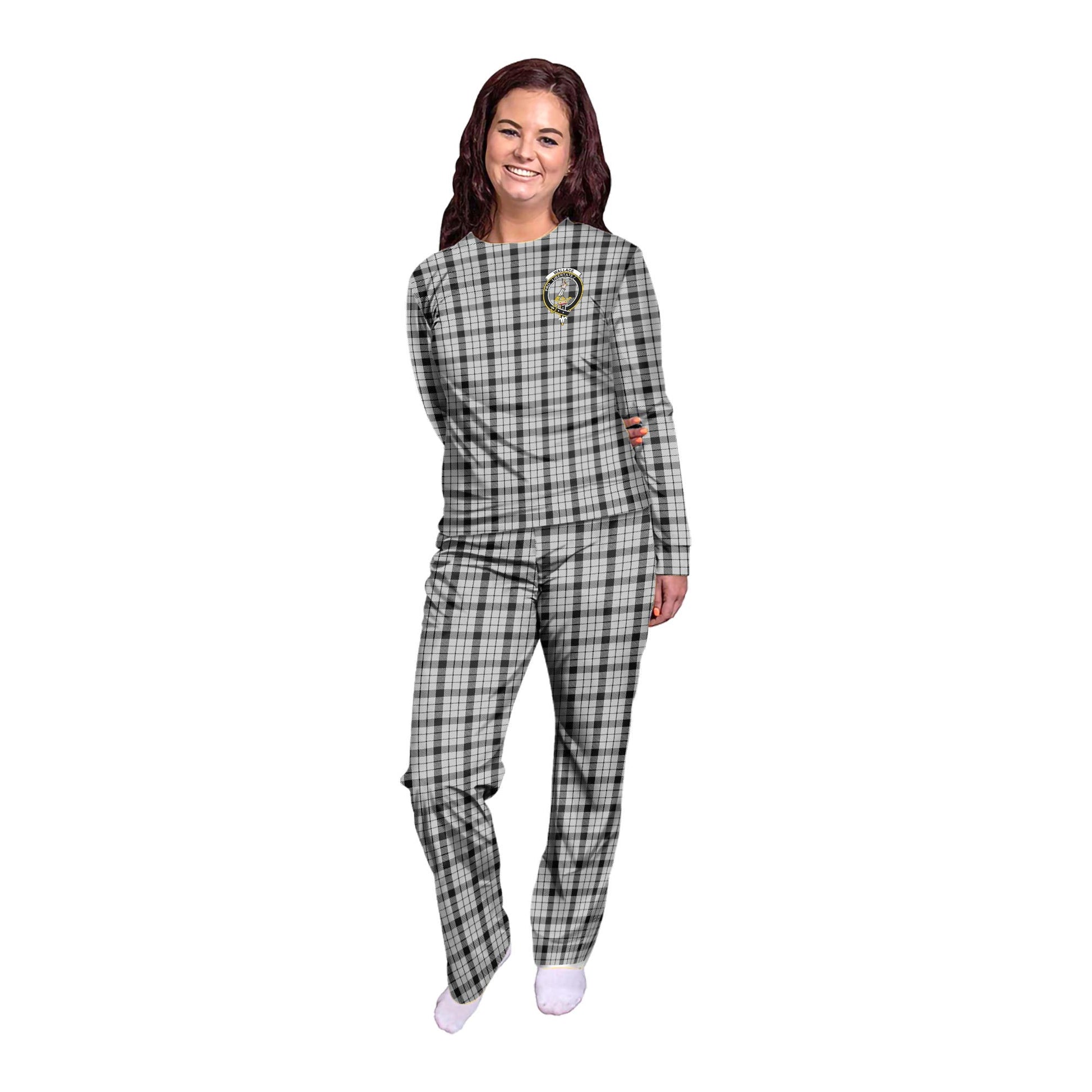 Wallace Dress Tartan Pajamas Family Set with Family Crest - Tartanvibesclothing