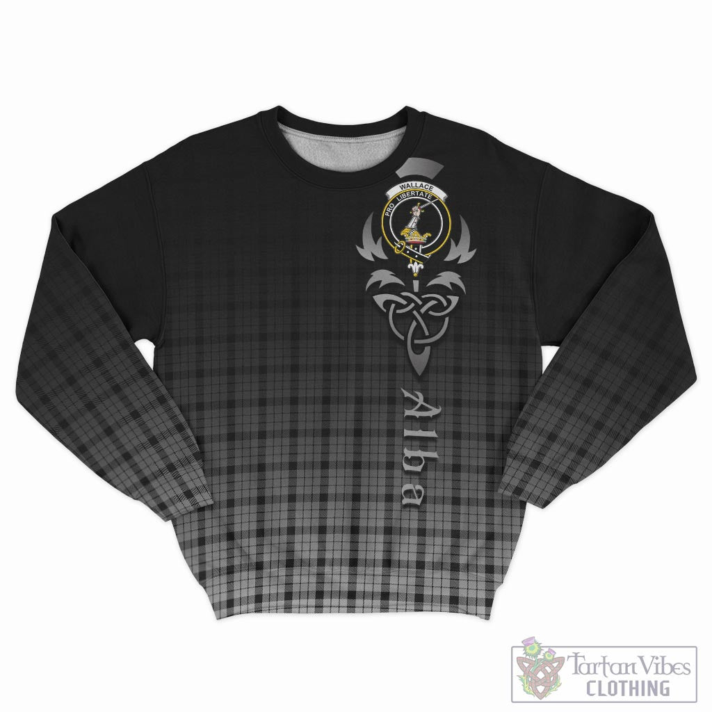 Tartan Vibes Clothing Wallace Dress Tartan Sweatshirt Featuring Alba Gu Brath Family Crest Celtic Inspired