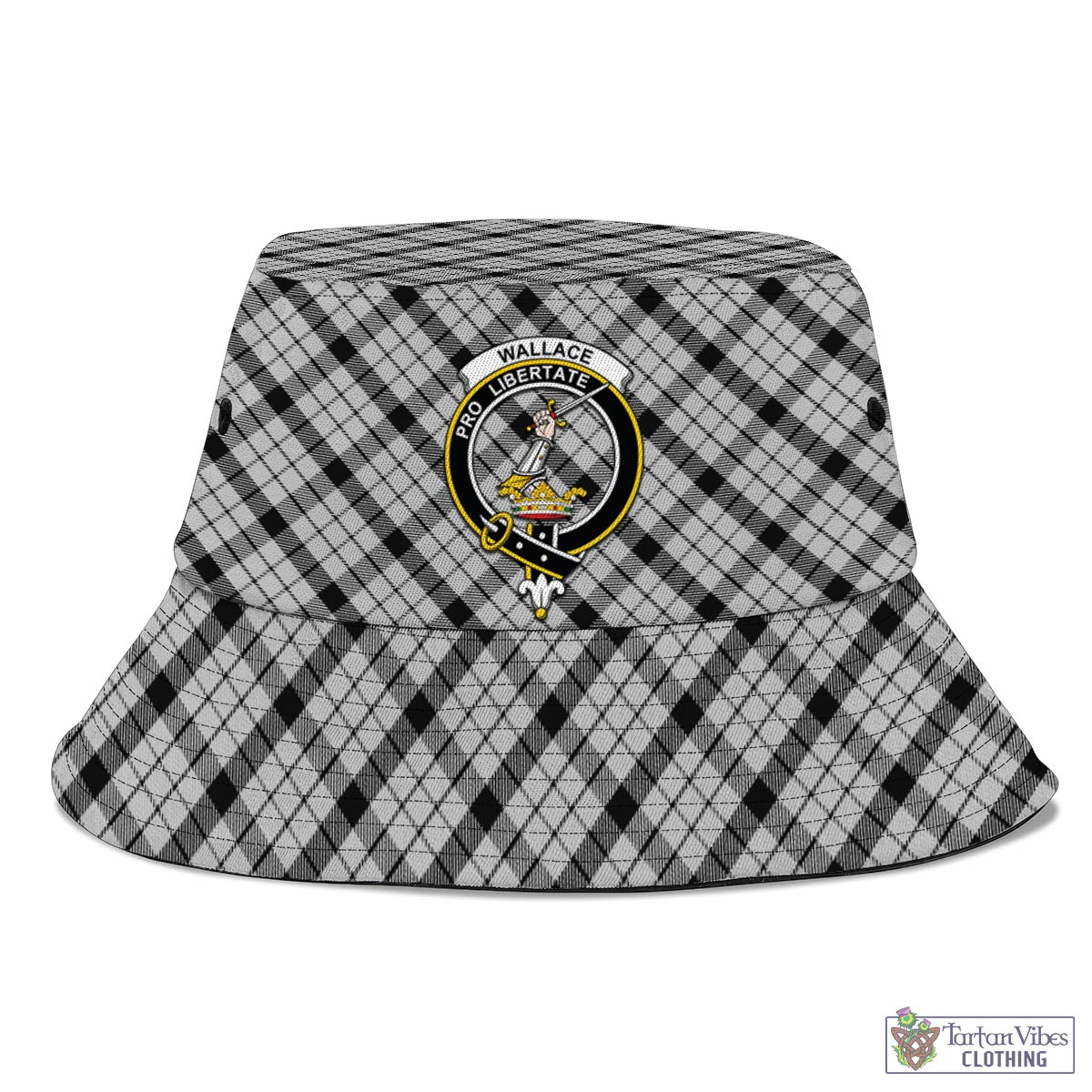 Tartan Vibes Clothing Wallace Dress Tartan Bucket Hat with Family Crest