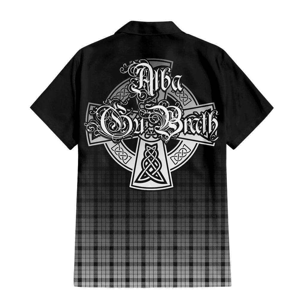 Tartan Vibes Clothing Wallace Dress Tartan Short Sleeve Button Up Featuring Alba Gu Brath Family Crest Celtic Inspired