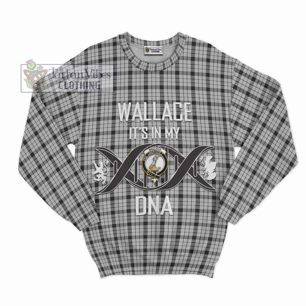 Wallace Dress Tartan Sweatshirt with Family Crest DNA In Me Style - Tartanvibesclothing Shop