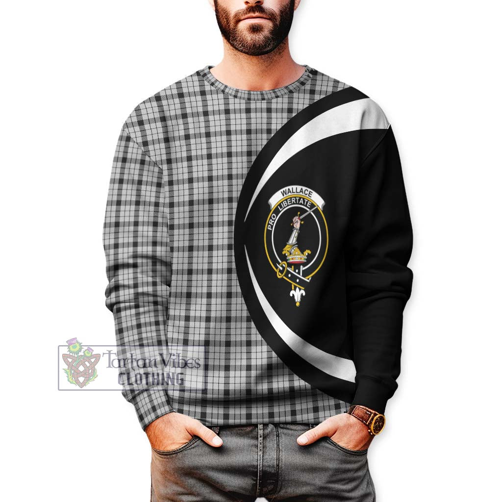 Tartan Vibes Clothing Wallace Dress Tartan Sweatshirt with Family Crest Circle Style